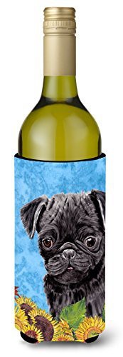 Caroline&#39;s Treasures Sc9062Literk Pug Wine Bottle Beverage Insulator Beverage Insulator Hugger, Wine Bottle, Multicolor