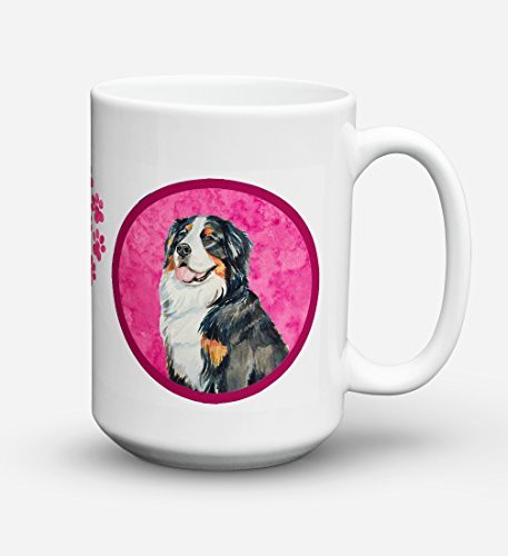 Caroline&#39;s Treasures Lh9379Pk-Cm15 Bernese Mountain Dog Dishwasher Safe Microwavable Ceramic Coffee Mug 15 Ounce, 15 Ounce, Multicolor