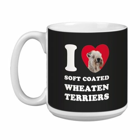 Tree Free Greetings XM29124 I Heart Soft Coated Wheaten Terriers Artful Jumbo Mug, 20-Ounce