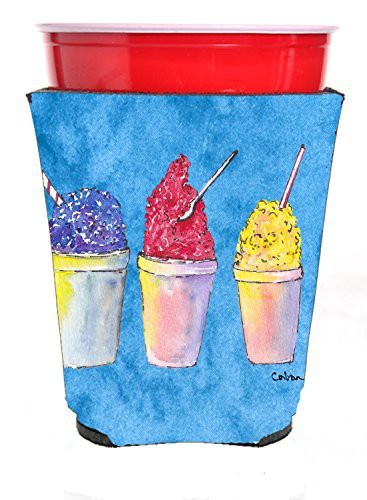 Caroline&#39;s Treasures 8780Rsc Snowballs Red Solo Cup Beverage Insulator Hugger, Red Solo Cup, Multicolor