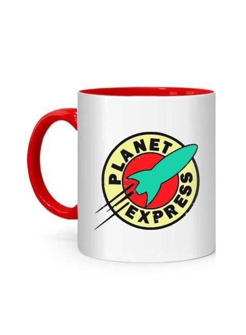 FMstyles Planet Express Printed Mug White/Red 10 cm