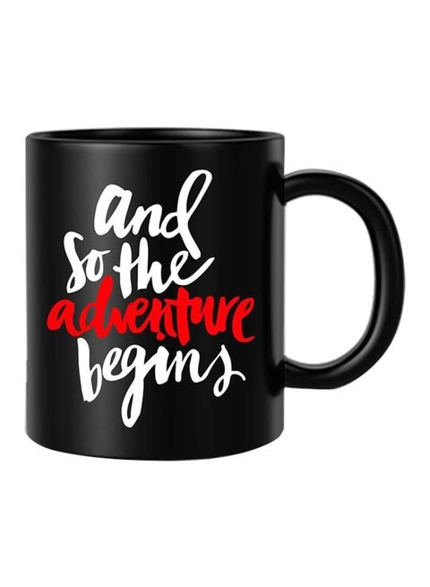 FMstyles And So The Adventure Begins Mug White/Red/Black 10 cm