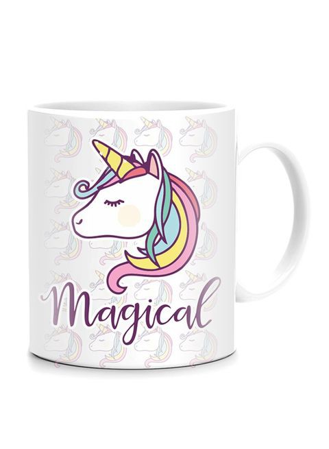 FMstyles Unicorn Magical Printed Mug White 10 cm