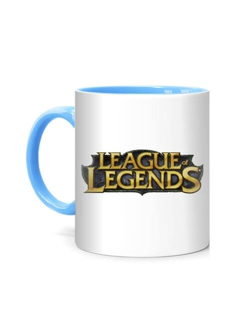 FMstyles League of Legends Logo Printed Mug White/Blue 10 cm