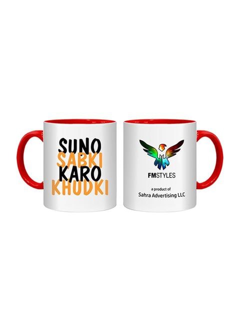 FMstyles Suno Sabki Karo Khudki Printed Mug Multicolour 10ounce