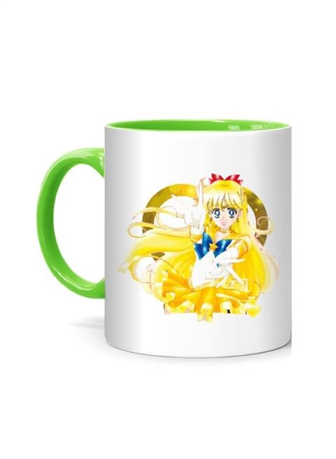 FMstyles Eternal Sailor Venus Printed Mug White/Green 10 cm