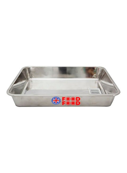 Generic Deep Baking Tray Silver Smallcm