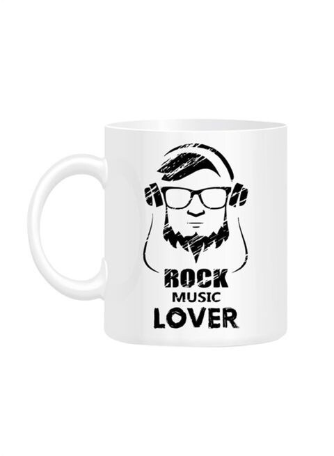 FMstyles Rock Music Lover Printed Mug White 10 cm