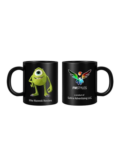 FMstyles Mike Wazowski Monsters Printed Mug Black 10ounce