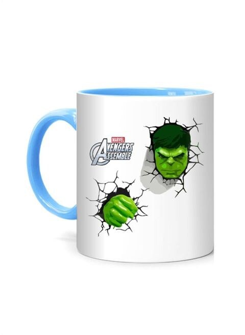 FMstyles HULK 3D Punch Printed Mug White/Blue 10 cm