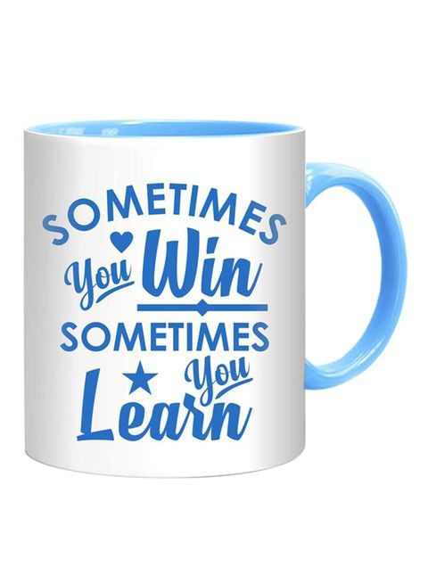 FMstyles Sometimes You Win Sometimes You Learn Mug White/Blue 10 cm