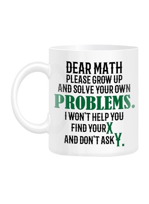 FMstyles Dear Math Xy Printed Mug White 10 cm