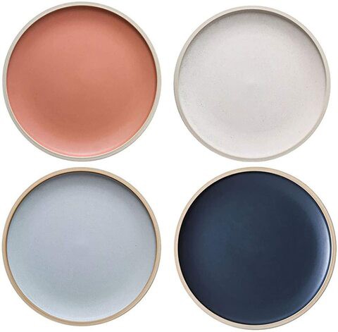 Set 4 Siena Large Dinner Plates,High-End Premium Porcelain Dinner Plates Dinnerware set