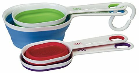 Prepworks by Progressive BA-545 Collapsible Measuring Cups - Set of 5, Space Saving Collapsible, Great For Narrow Containers