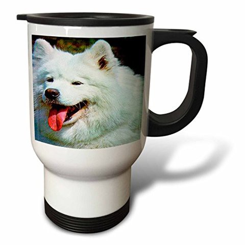 3Drose Scottie And Westie Travel Mug, 14-Ounce, Stainless Steel