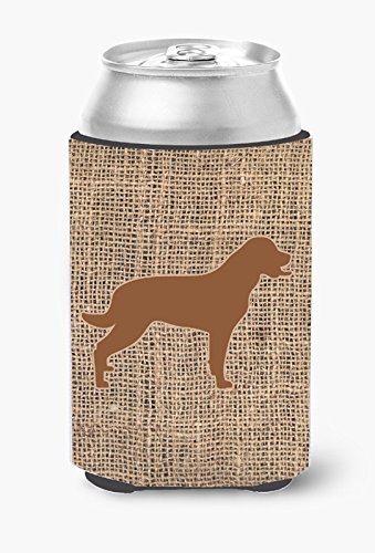 Caroline&#39;s Treasures Bb1111-Bl-Bn-Cc Labrador Burlap And Brown Can Or Bottle Beverage Insulator Hugger, Can Hugger, Multicolor