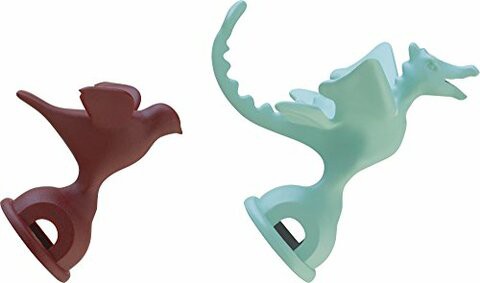 Alessi Set Of Two Whistles in Pa, Red/Light Green