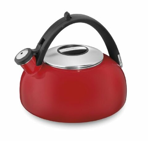 Cuisinart CTK-EOS2R Peak Porcelain Enamel on Steel Tea Kettle, Red