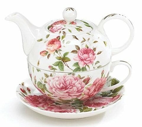 burton+BURTON Porcelain Rose Teapot and Teacup For One
