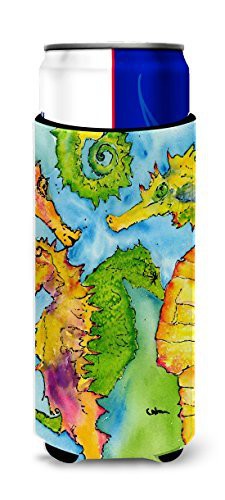 Caroline&#39;s Treasures 8546Muk Seahorse Ultra Beverage Insulators For Slim Cans, Slim Can, Multicolor