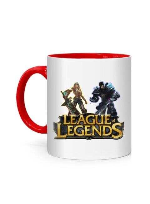 FMstyles League of Legends Action Design Printed Mug White/Red 10 cm