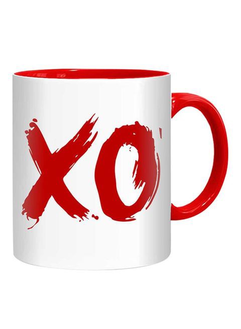 FMstyles XO Printed Mug White/Red 10 cm