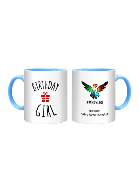 FMstyles Birthday Girl Gift Printed Mug Multicolour 10ounce