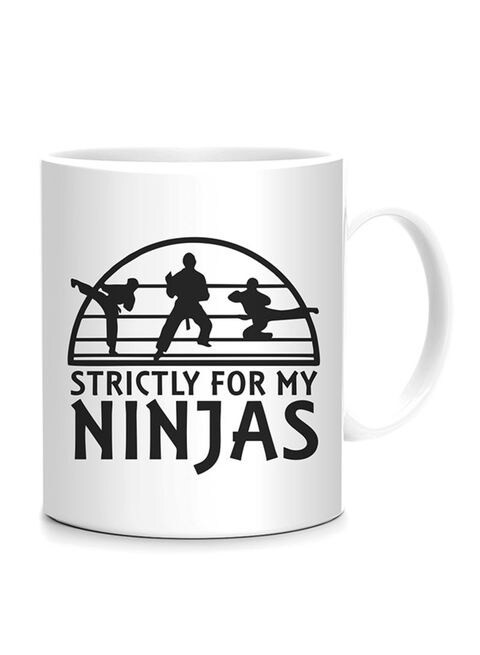 FMstyles Strictly For My Ninjas Printed Mug White/Black 10 cm