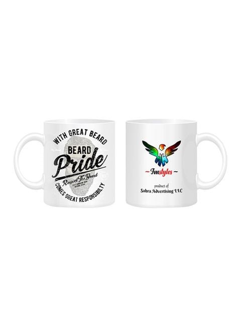 FMstyles Beard Pride Design Mug White/Black