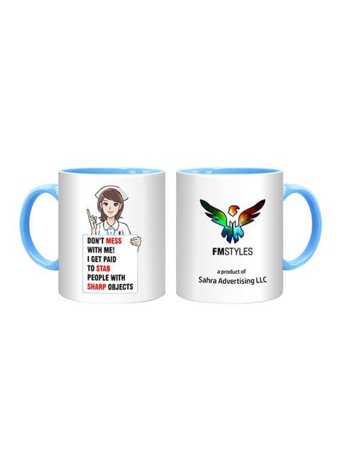 FMstyles Don&#39;t Mess With Nurse Printed Mug Multicolour 10ounce