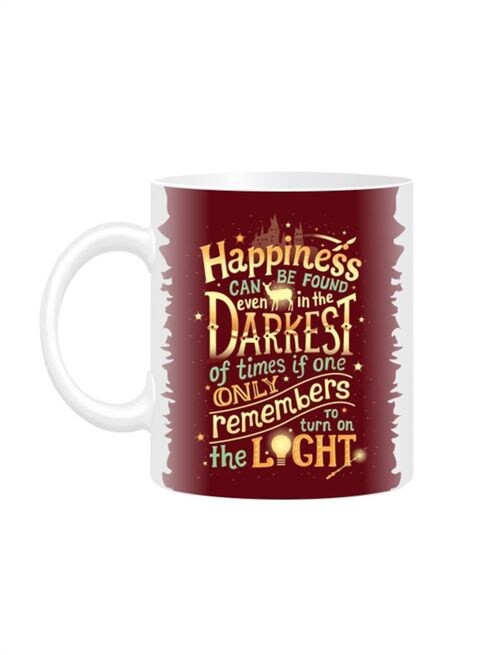 FMstyles Happiness Printed Mug White 10 cm