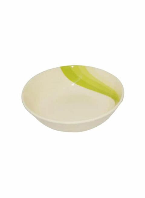 Royalford Melamine Super Rays Serving Bowl Beige/Green 7.5Inch