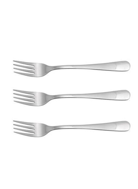 Royalford 3-Piece Table Forks Silver 18cm