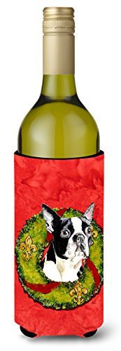 Caroline&#39;s Treasures Sc9097Literk Boston Terrier Wine Bottle Beverage Insulator Beverage Insulator Hugger, Wine Bottle, Multicolor