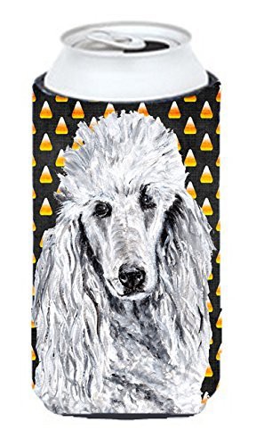 Caroline&#39;s Treasures Sc9655Tbc White Standard Poodle Candy Corn Halloween Tall Boy Beverage Insulator Hugger, Tall Boy, Multicolor