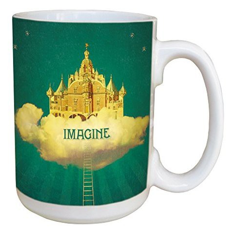 Tree-Free Greetings Angi And Silas Imagine Ceramic Mug With Full-Sized Handle, 15-Ounce