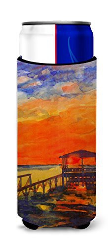 Caroline&#39;s Treasures 6076Muk Sunset At The Dock Ultra Beverage Insulators For Slim Cans, Slim Can, Multicolor