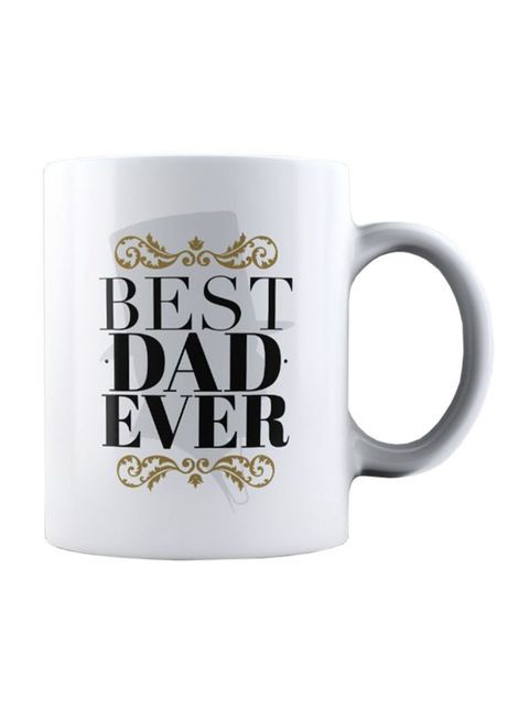 Generic Best Dad Ever Printed Ceramic Coffee Mug White