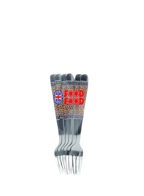 Generic 6-Piece Fork Set Silver/Red 15cm