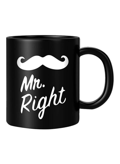 FMstyles Mr. Right Mug White/Black 10 cm