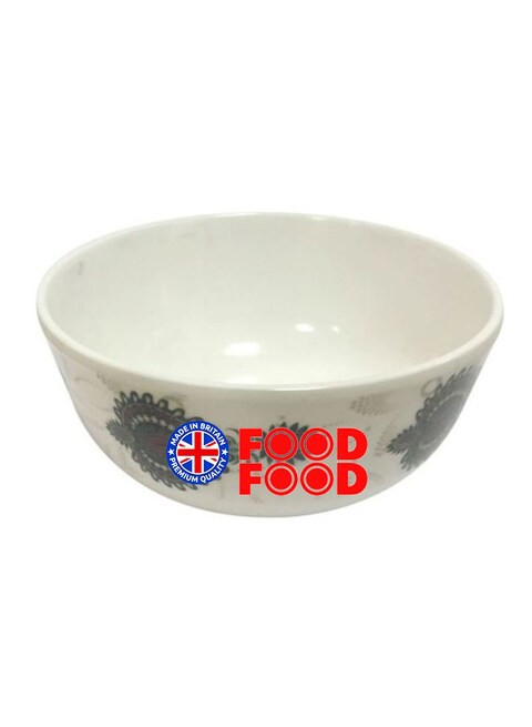 Generic Jewels Bowl White/Brown 4.5inch