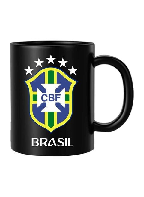 FMstyles Brasil Logo Printed Mug Black/White/Green