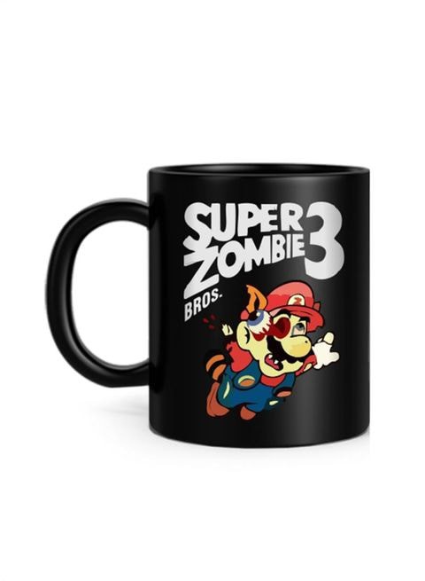 FMstyles Super Zombie 3 Black Mug Printed Mug Black 10 cm