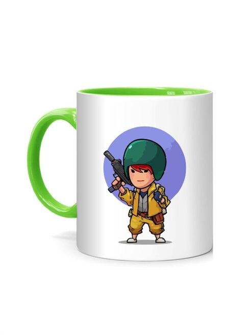 FMstyles PUBG Fanart on Behance Printed Mug White/Green 10 cm