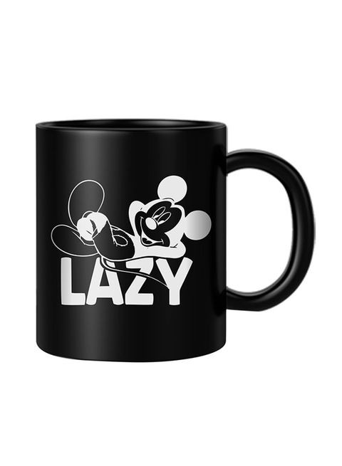 FMstyles Mickey Lazy Printed Mug Black/White 10ounce