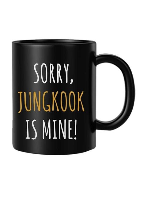 FMstyles Sorry Jungkook Is Mine Printed Mug Black/White/Yellow