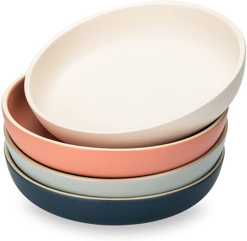 Siena Pasta Plate Set for 4 Multicolor