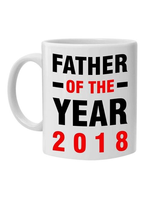 FMstyles Father Of The Year 2018 Printed Mug White 10 cm