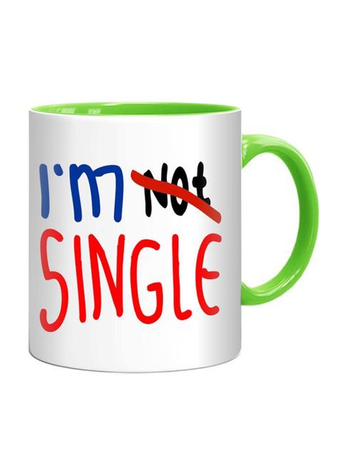 FMstyles I&#39;m Single Printed Mug Green/White/Black