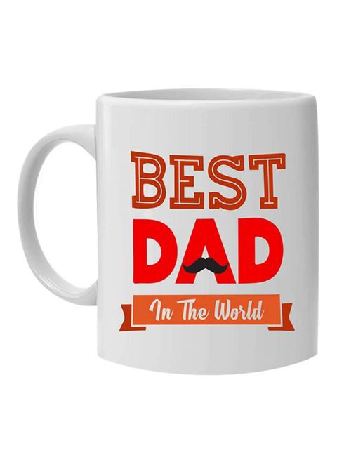 FMstyles Best Dad Ever Printed Mug White 10 cm